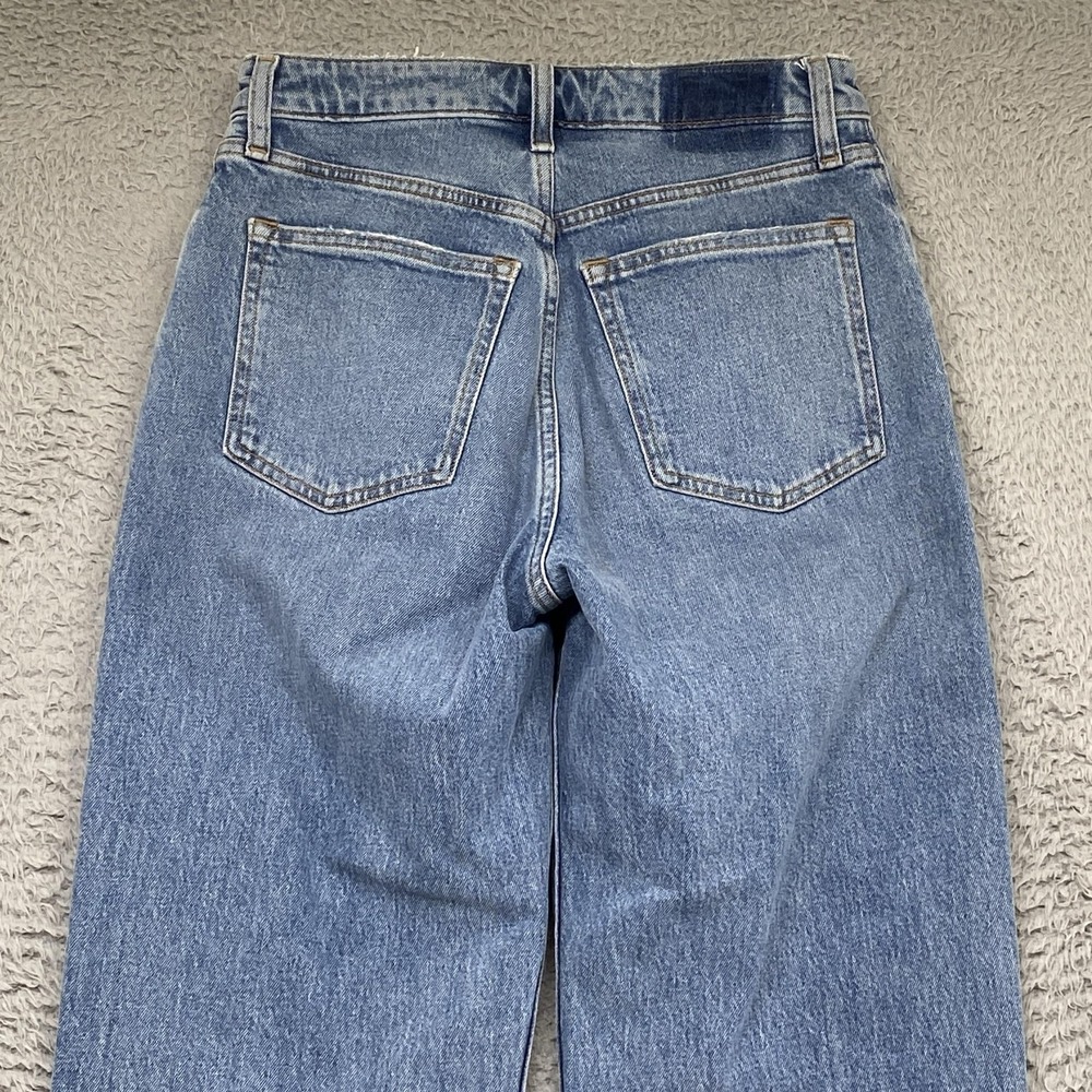 Abercrombie 90s Relaxed Jeans Womens 28 High Rise Curve Love Blue Stretch Denim - Picture 10 of 14